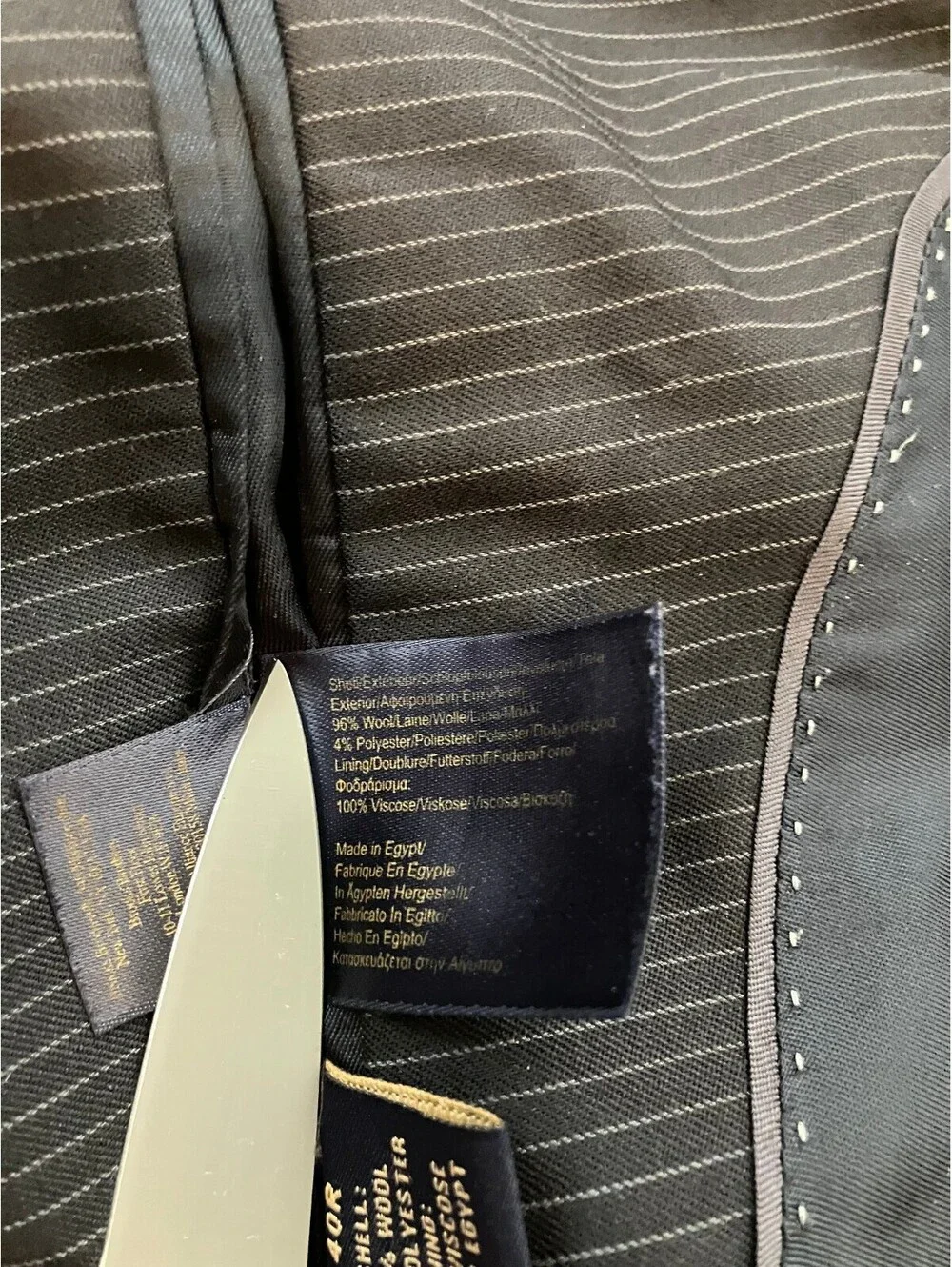 Brooks Brothers 346 Mens 40R Gray Pinstripe Blazer Wool Stretch Sport Coat